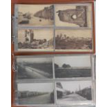 Quantity of WW1 postcards in three albums