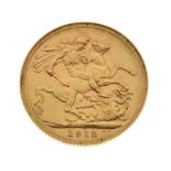 Coins - George V gold sovereign, 1912