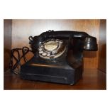 Black GPO vintage telephone