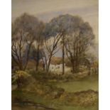 Frederick (Fred) E Bolt (British 1868-1944)- Watercolour - 'The Bend of the Road'