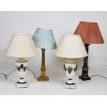 Pair of toleware table lamps