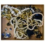 Box of assorted costume jewellery