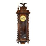 Walnut-cased Vienna wall clock