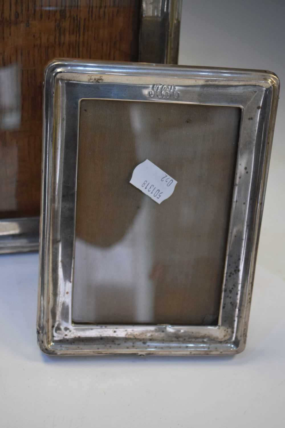 Three assorted silver easel photograph frames - Image 3 of 8