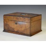 Walnut-veneered table top sewing box