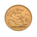 Gold Coins - George V sovereign, 1912