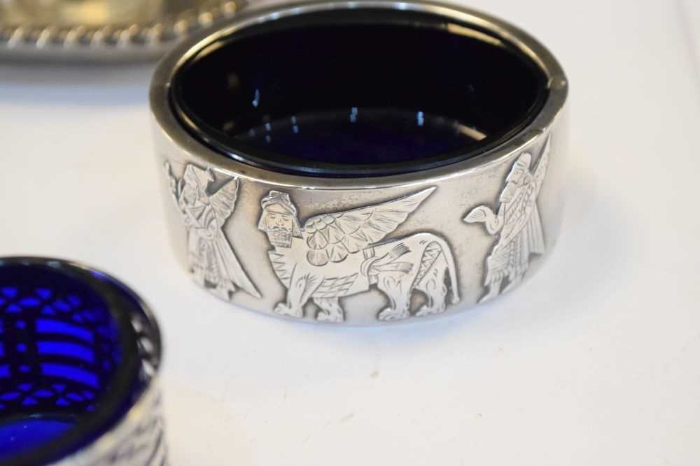 Quantity of silver items to include napkin rings, pen tray, etc - Image 5 of 6