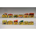 Twelve boxed Matchbox Series Lesney diecast model vehicles