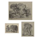 John Sell Cotman (1782-1842) Three unsigned etchings,