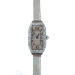 Lady's Art Deco white metal cased cocktail bracelet watch