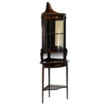Late Victorian /Edwardian inlaid rosewood corner cabinet on stand