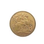 Coins - Victorian gold sovereign, 1890