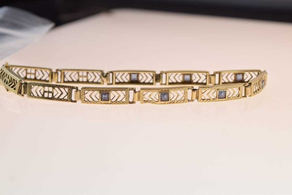 Sapphire set bracelet, - Image 6 of 8