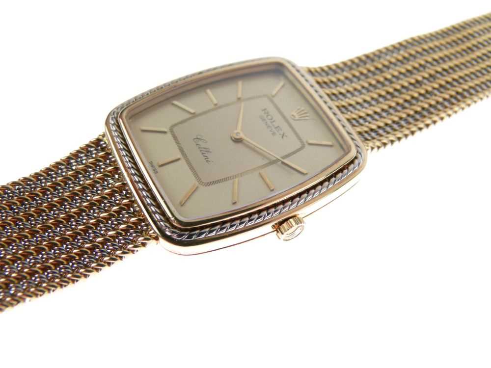 Rolex Geneve gentleman's Cellini 18ct gold bracelet watch - Image 8 of 10