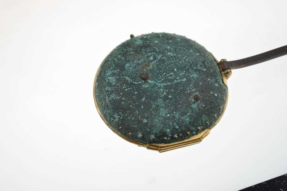 Rare George III brass and shagreen-cased pedometer - Image 7 of 9