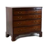 Mahogany chest of drawers with brushing slide