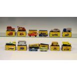 Twelve boxed Matchbox Series Lesney diecast model vehicles