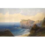 Circle of F J Widgery (1861-1942) - Watercolour and bodycolour - Coastal cliffs