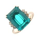 Emerald and diamond ring