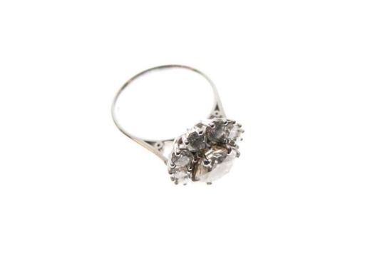 Eleven stone diamond 18ct white gold cluster ring, - Image 5 of 8