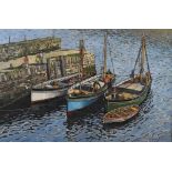 Frank Shipsides - Oil on board - Fishing Boats, Polperro