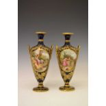 Pair of Worcester 'Birket Foster' vases