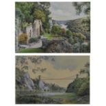 Colin Newman, (b. 1923) - Two watercolour - Two views of the Clifton Suspension Bridge