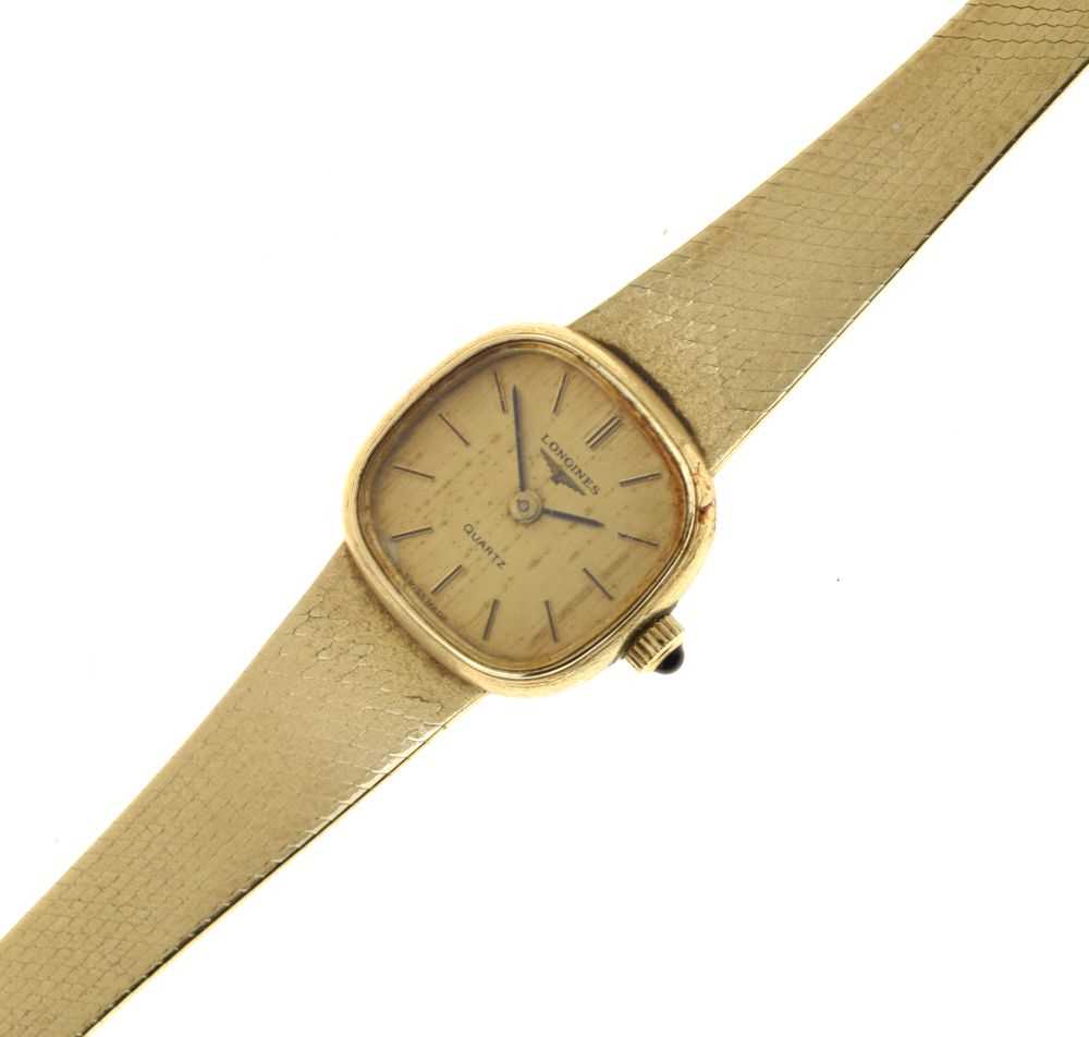 Longines - Lady's 14ct gold bracelet quartz watch