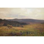 James Aumonier (British, 1832-1911) - Oil on canvas - Moorland landscape