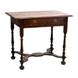 William & Mary oak side table