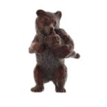 Austrian cold painted bronze bear and cub