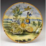 Large 19th Century Italian maiolica charger