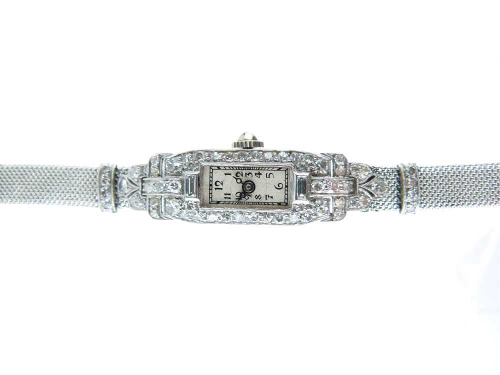 Lady's Art Deco white metal cased cocktail bracelet watch - Image 2 of 8
