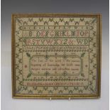 Three George III needlework samplers