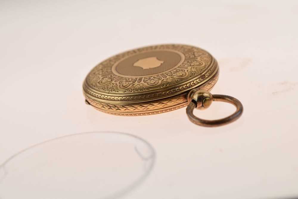 Yellow metal fob watch, - Image 9 of 9