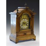 Hamburg American walnut-cased mantel clock