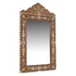 Indian hardwood and bone mirror