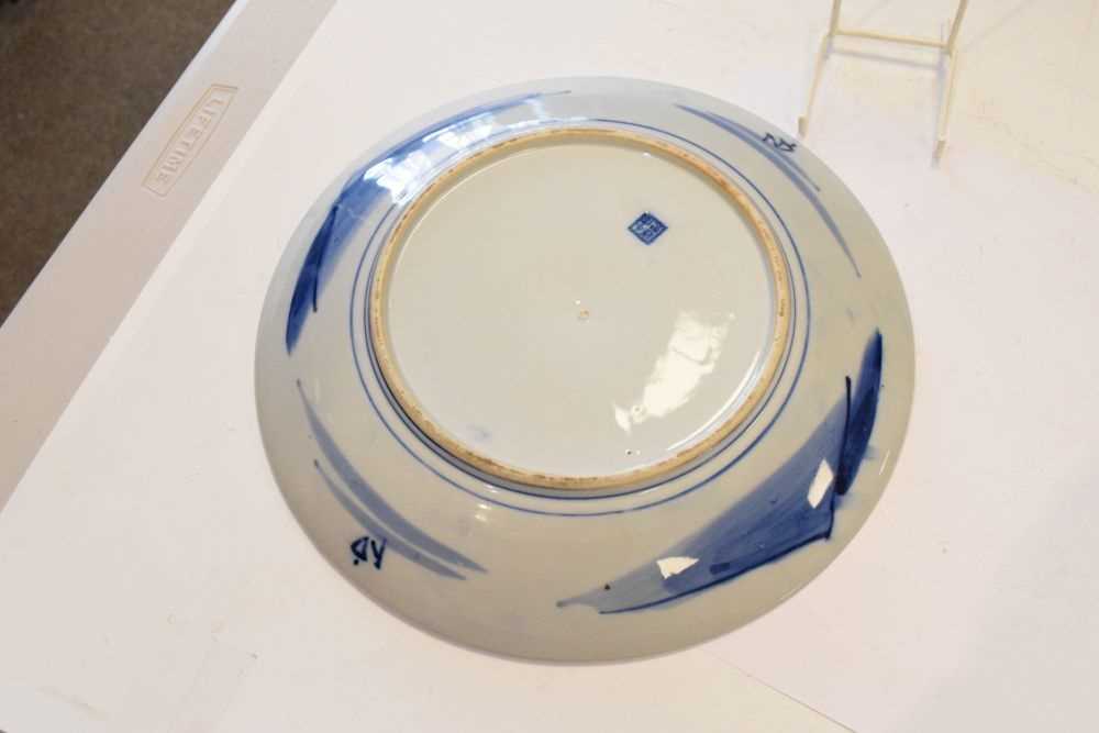 Pair of early 20th Century Japanese blue and white plates - Image 4 of 5