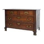 Oak inlaid chest of drawers