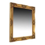 Modern gilt-framed bevelled edge mirror