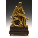 19th Century gilt metal mantel clock