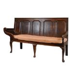 Unusual George III oak settle