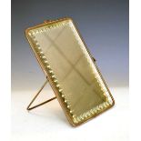 Easel table mirror with decorative border