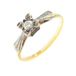 Diamond single stone ring