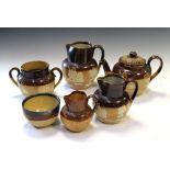 Six small stoneware items