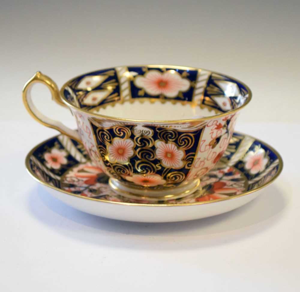 George V Royal Crown Derby 2451 Imari pattern cup and saucer
