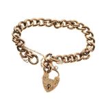 9ct gold charm bracelet,