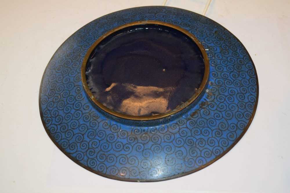 Japanese cloisonne enamel plate - Image 6 of 8