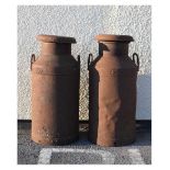 Two vintage milk churns