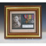 Second World War medals and signed print